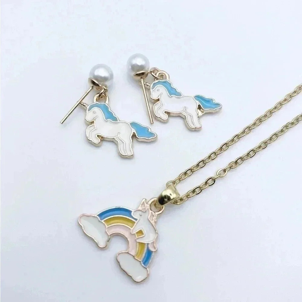 UNICORN Jewelry Set |Gold plated | Dainty Necklace| Gift for girl